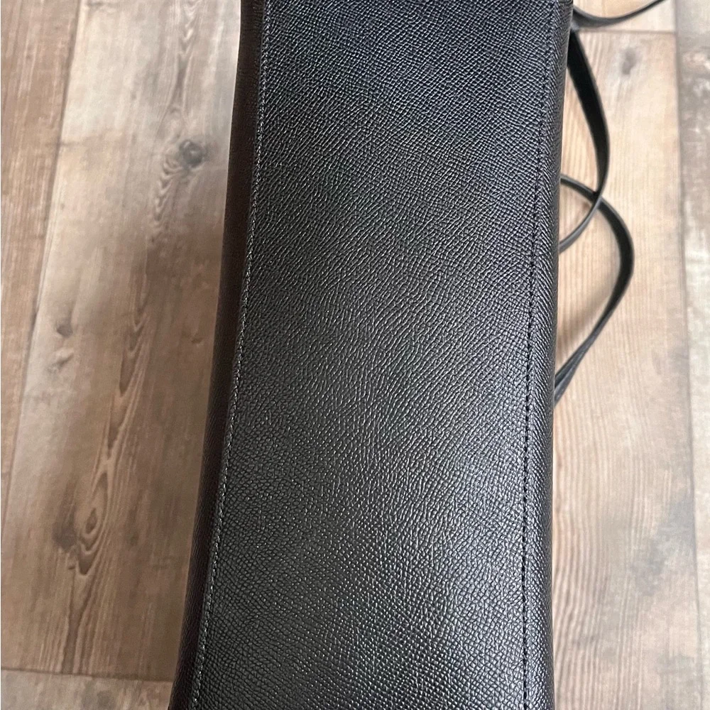 Coach Black Pebbled Leather Ava Tote Bag EUC - Picture 4 of 15